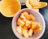 A picture of step 1 of Melon Slush / muskmelon juice 🥤.