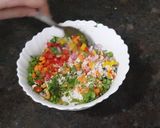 A picture of step 2 of Oats vegetable chillas.