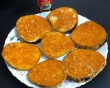 A picture of step 3 of Baingan (Brinjal) Tawa Fry.