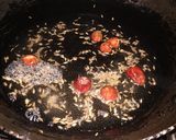 A picture of step 7 of Green masala Dahi brde.