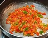 A picture of step 3 of Masala macaroni.