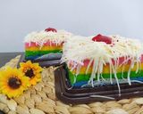 Foto langkah ke 7 dari resep Rainbow roll cake (ide jualan).