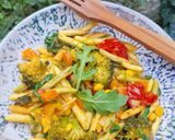 Krémes, zöldséges fusilli (vegán) recept fázis 5 fotója