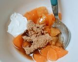 A picture of step 3 of Peaches and Cream Cheese Oatmeal.