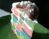 Rainbow checkerboard steam cake langkah memasak 13 foto