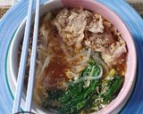 Foto langkah ke 5 dari resep Mie Shirataki Kuah (Mie Diet) Topping Belly Beef.