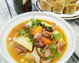 Hình bước làm 5 của món Bao Tử Hầm Tiêu Xanh
