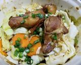 (電鍋)燉高麗菜雞的食譜步驟5照片