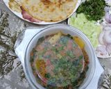 A picture of step 7 of Aloo keema.