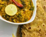A picture of step 1 of Moong dal Palak.