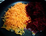 चुकन्दर गाजर बर्फी (chukandar gajar burfi recipe in Hindi) रेसिपी चरण 2 फोटो