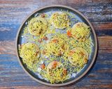 A picture of step 4 of Sev Puri.