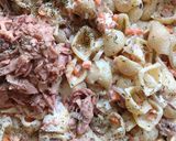 Hình bước làm 4 của món Mì pasta cá ngừ và sốt bơ kem- Tuna pasta cream cheese
