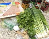 A picture of step 1 of Asian style turkey meatballs.