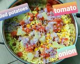 A picture of step 2 of Bhel puri.