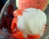 A picture of step 1 of Watermelon juice.