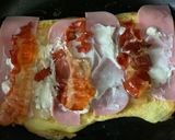 Foto del paso 2 de la receta: Sándwich de huevo, con queso y jamón