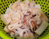 Hình bước làm 1 của món Mực chiên nước mắm