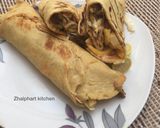 A picture of step 4 of Beef and chips wrap.