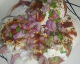 A picture of step 5 of Tikki chaat.