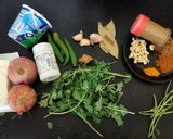 A picture of step 1 of Paneer Afghani.