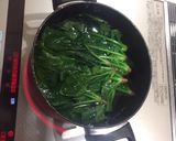 A picture of step 1 of Boiled spinach with seasonings.