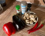 Auberginen mit Pilzen Rezeptschritt 1 Foto