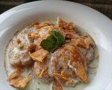 A picture of step 4 of Moong dal Dahi Bhalla Chaat.