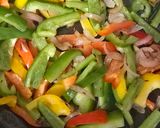 A picture of step 1 of Schezwan paneer capsicum.