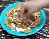 A picture of step 4 of Aloo Papdi chat.