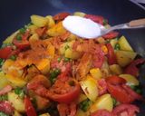 A picture of step 6 of Mattar aloo.