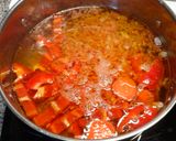 A picture of step 3 of Greek Bean Soup with a twist (Fasolada).
