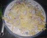 A picture of step 1 of Baisan Wali missi Roti with fries.