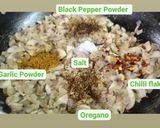 A picture of step 2 of Creamy Mushroom Risotto.