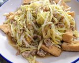 รูปขั้นตอนการทำที่ 3 ของ กุยช่ายขาวผัดเต้าหู้หมูสับ
