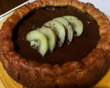 A picture of step 4 of Mango Purée Cake w/ Dark Chocolate Toppings.