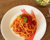 A picture of step 5 of One plate quick lunch idea💡Tomato garlic pasta 🍅🧄🌿.