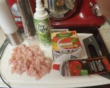 A picture of step 1 of My Wholewheat Pasta with Chicken Tomato & Herbs.