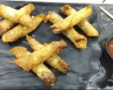 A picture of step 3 of Dragon rolls.