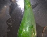 A picture of step 1 of Papaya pickle.