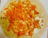 A picture of step 2 of Tortilla Rolls with Ham and Cheese.