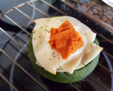 Foto del paso 4 de la receta: Calabacín relleno de setas con jamón, queso y sobrasada
