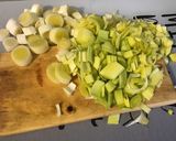 A picture of step 3 of Leek and Mozzarella Tart with Homemade Pie Crust.