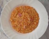 Foto del passaggio 6 della ricetta Risotto con crema di carote e prosciutto