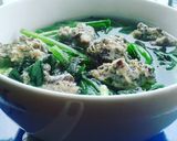 Hình bước làm 3 của món Canh cải bó xôi nấu mọc (giò sống)