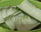 Foto del paso 1 de la receta: Calabacín relleno de pescado y taquitos de jamón, para comer en frío