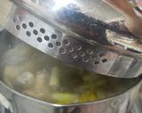 A picture of step 3 of Soupy chicken noodle.
