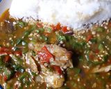 A picture of step 3 of Tuwon shinkafa da miyar kubewa danya.