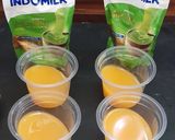 Foto langkah ke 3 dari resep Orange & Milky Matcha Pudding in Cup.