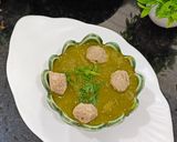A picture of step 8 of Soya Palak Potato Curry: healthy protein rich curry.